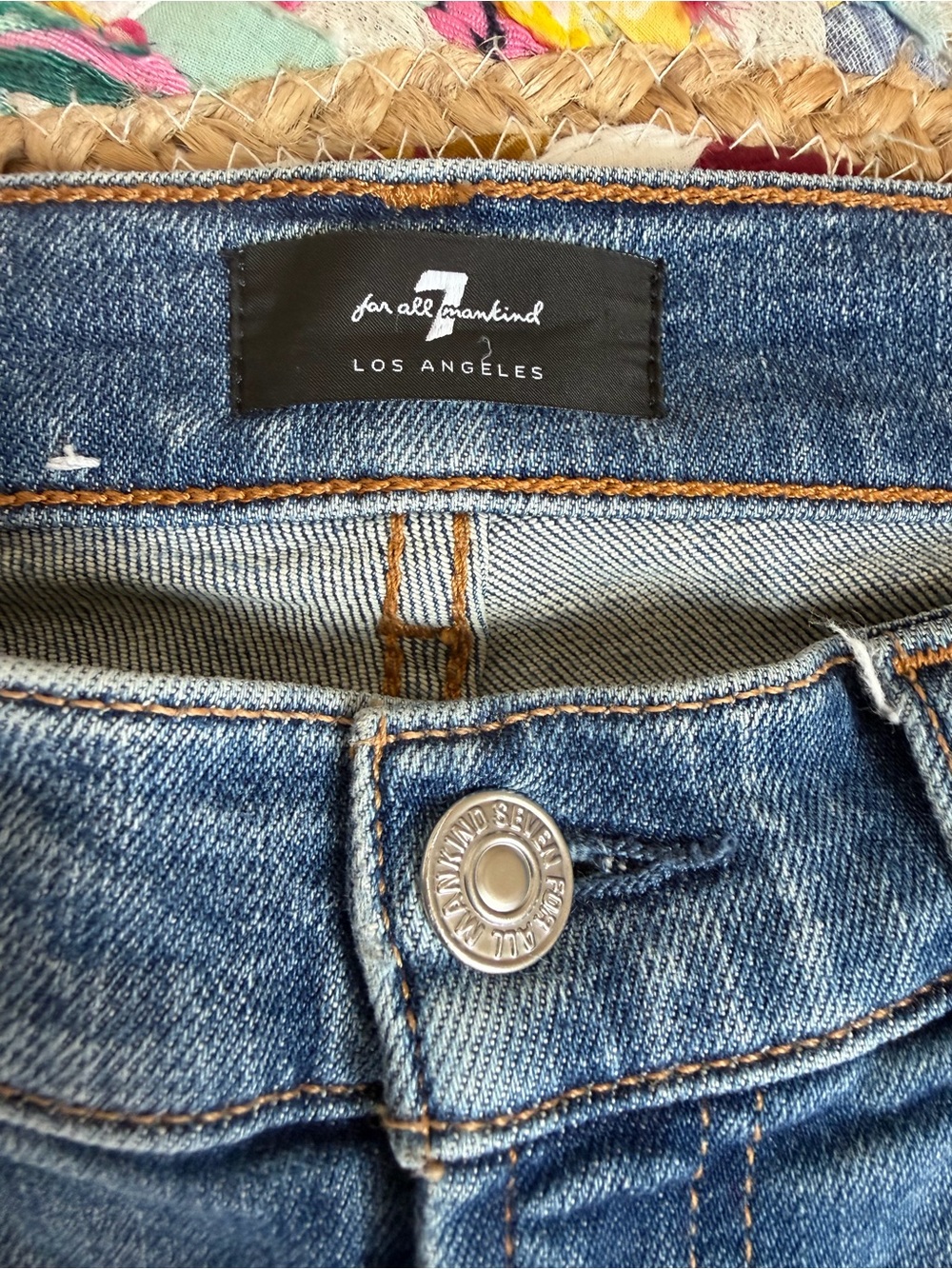 7 For All Mankind Womens Blue Denim Jeans